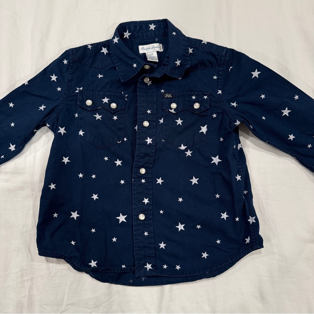 Ralph Lauren Baby Star Print Western Shirt - 24 Months